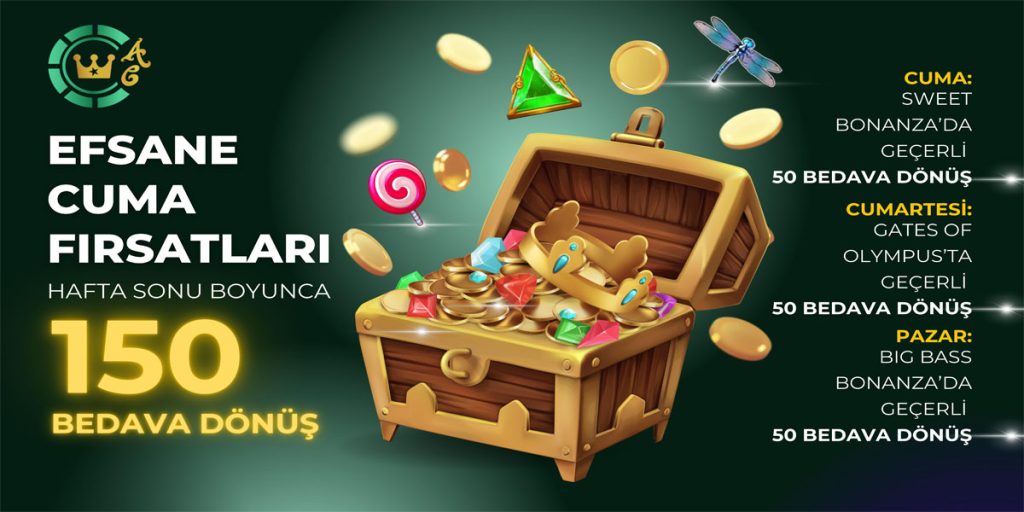 Anadolu Casino Efsane Cuma Bonusu, Bedava Dönüşler
