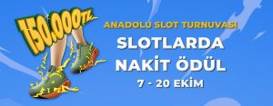 Anadolu Casino Slot Turnuvası, Birinciye 75 Bin TL Ödül